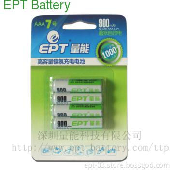 4*900mah rechargeable Ni-MH ready to use rechargeable battery
